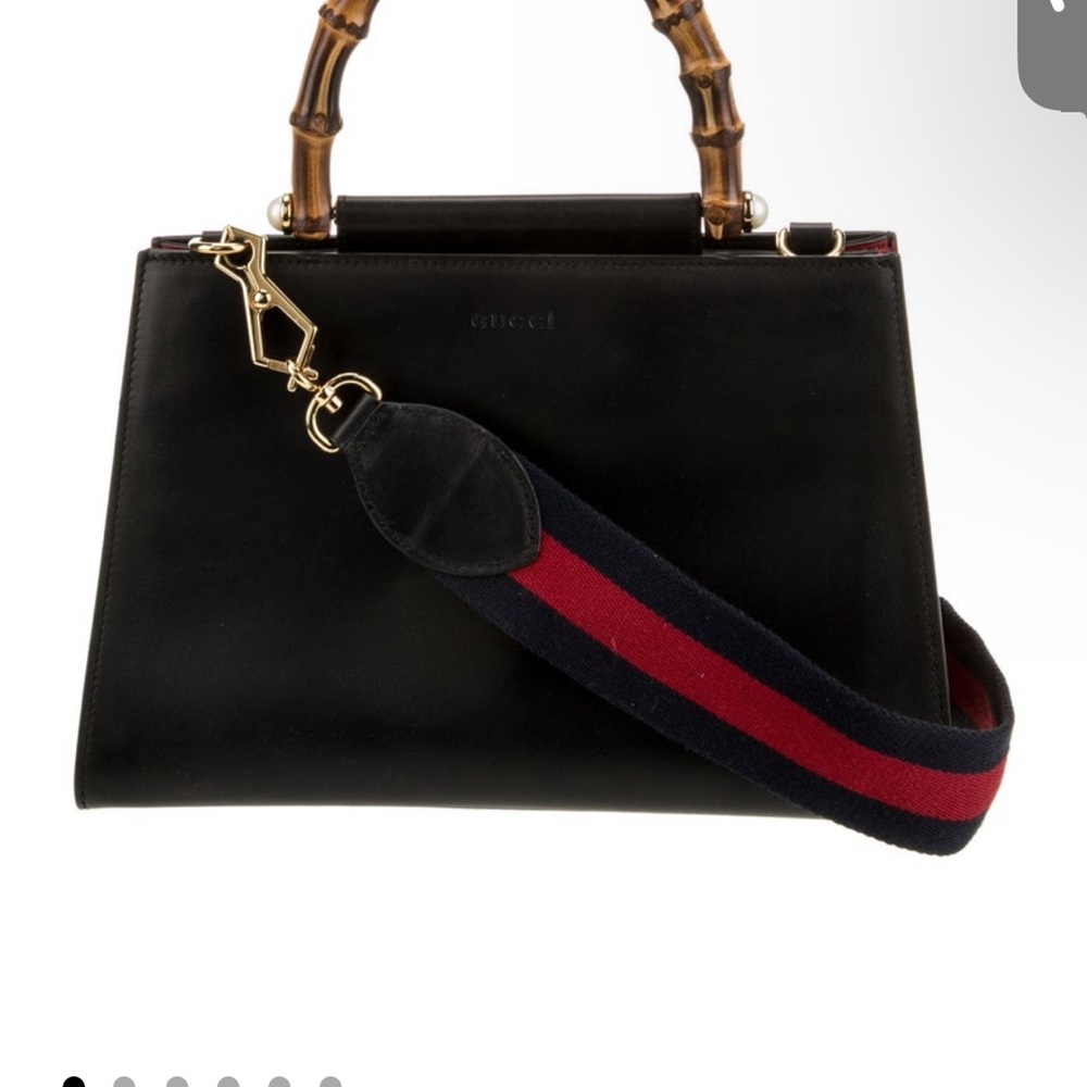 Gucci Black Bamboo Handle Bag